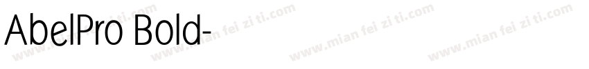 AbelPro Bold字体转换